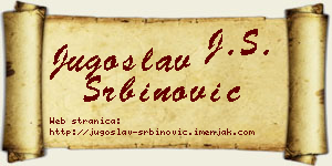 Jugoslav Srbinović vizit kartica